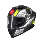 Casca Mt Helmets Braker SV Fury C6 gri/galben lucios