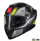 Casca Mt Helmets Braker SV Fury C6 gri/galben lucios