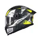 Casca Mt Helmets Braker SV Fury C6 gri/galben lucios
