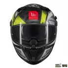 Casca Mt Helmets Braker SV Fury C6 gri/galben lucios
