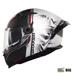 Casca Mt Helmets Braker SV Charm A1 alb/negru mat