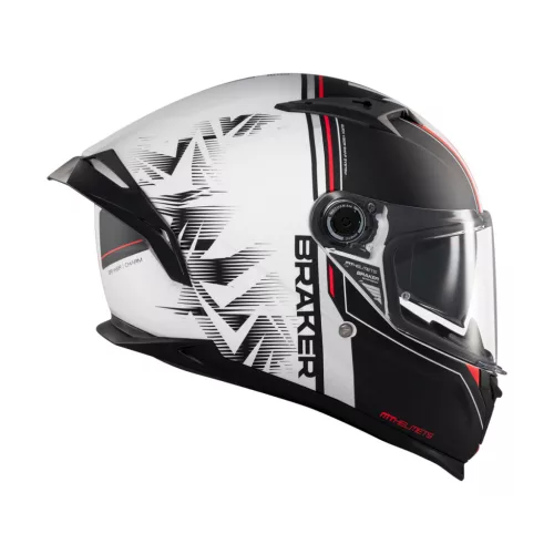Casca Mt Helmets Braker SV Charm A1 alb/negru mat