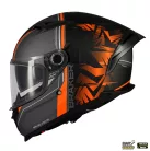 Casca Mt Helmets Braker SV Charm B4 negru/portocaliu mat