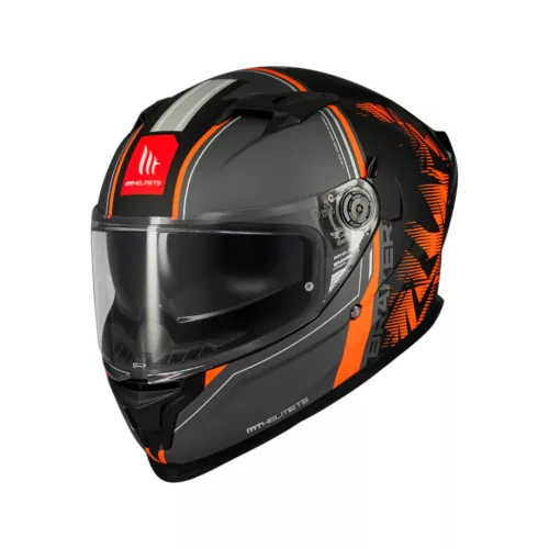 Casca Mt Helmets Braker SV Charm B4 negru/portocaliu mat