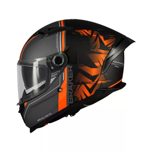 Casca Mt Helmets Braker SV Charm B4 negru/portocaliu mat