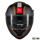 Casca Mt Helmets Braker SV Charm B4 negru/portocaliu mat