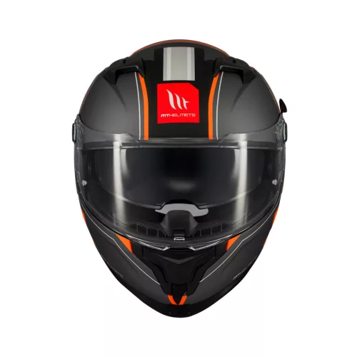 Casca Mt Helmets Braker SV Charm B4 negru/portocaliu mat