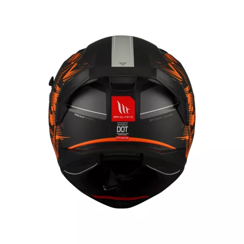 Casca Mt Helmets Braker SV Charm B4 negru/portocaliu mat