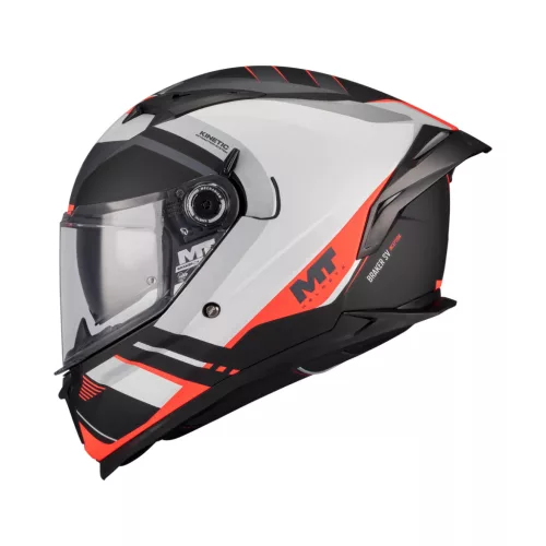 Casca Mt Helmets Braker SV Inception B5 negru mat/gri/roșu