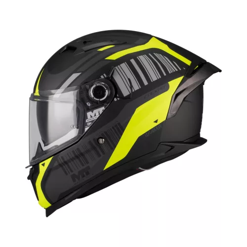Casca Mt Helmets Braker SV Cockpit B13 negru mat/galben fluo