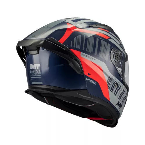 Casca Mt Helmets Braker SV Cockpit C5 negru/gri/roșu