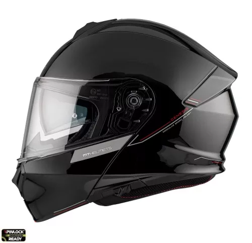 Casca Mt Helmets Genesis SV A1 negru lucios Pinlock ready