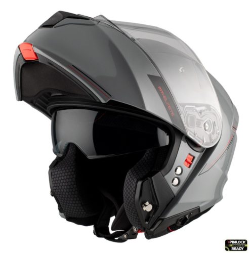 Casca Mt Helmets Genesis SV A12 gri lucios Pinlock ready - omologare noua ECE 22.06