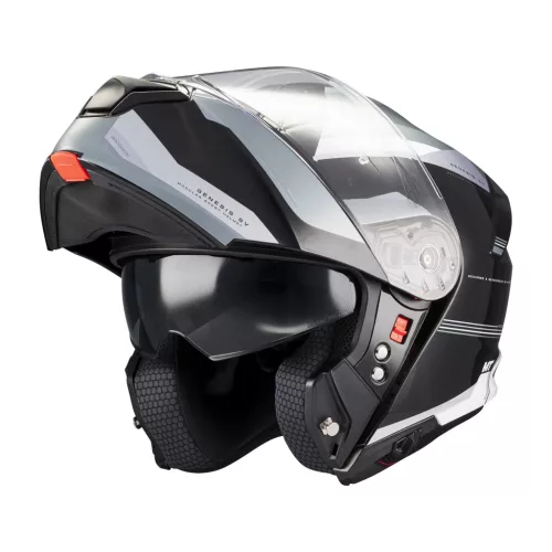 Casca Mt Helmets Genesis SV Raccoon B12 verde lucios
