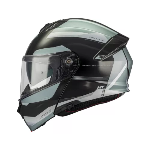 Casca Mt Helmets Genesis SV Raccoon B12 verde lucios