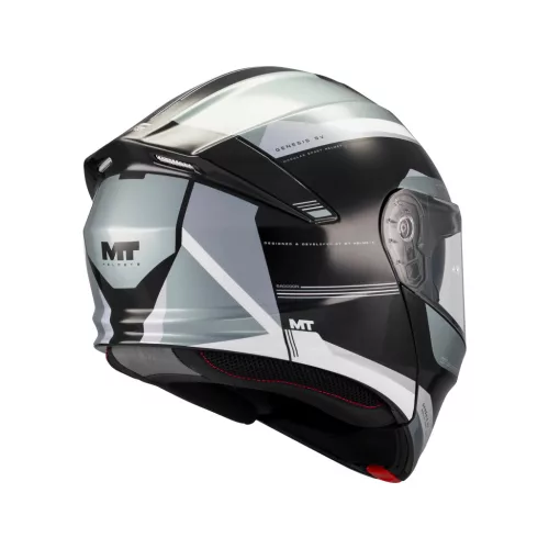 Casca Mt Helmets Genesis SV Raccoon B12 verde lucios
