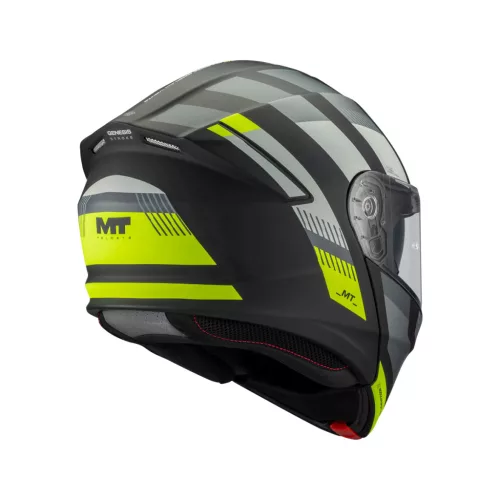 Casca Mt Helmets Genesis SV Stroke B13 negru mat/galben fluo