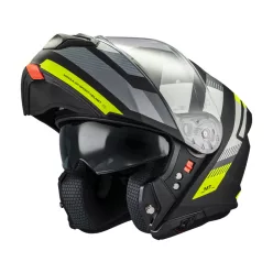 Casca Mt Helmets Genesis SV Stroke B13 negru mat/galben fluo