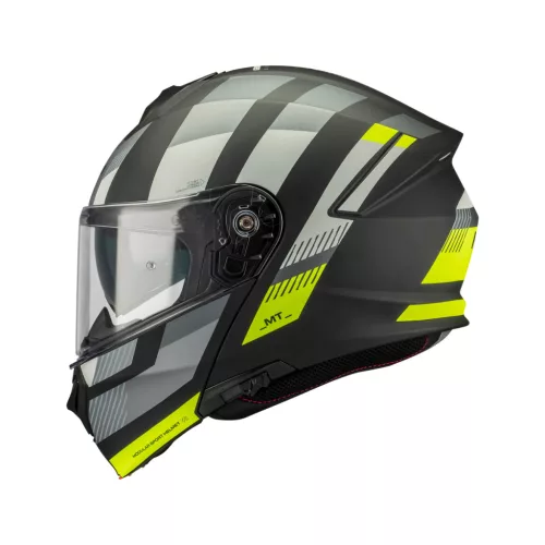 Casca Mt Helmets Genesis SV Stroke B13 negru mat/galben fluo