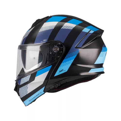 Casca Mt Helmets Genesis SV Stroke B7 negru/albastru