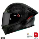 Casca Mt Helmets KRE+ S Carbon negru A11 negru lucios - 100% carbon - FIM approved - omologare noua ECE 22.06 - Negru lucios