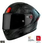 Casca Mt Helmets KRE+ S Carbon negru A11 negru lucios - 100% carbon - FIM approved - omologare noua ECE 22.06 - Negru lucios