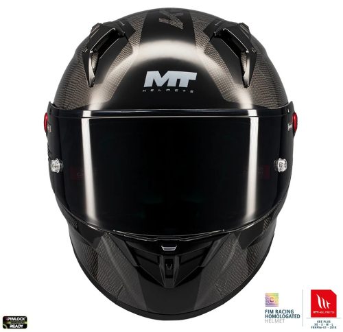 Casca Mt Helmets KRE+ S Pure Carbon A1 negru lucios - 100% carbon - FIM approved - omologare noua ECE 22.06