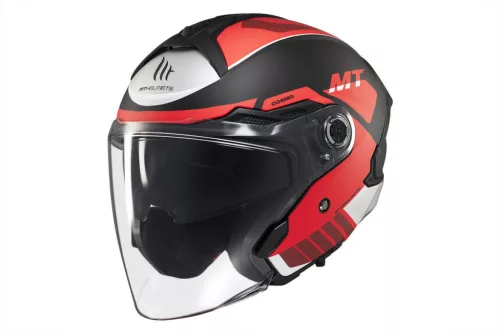 Casca Mt Helmets Cosmo SV Cruiser B5 rosu mat
