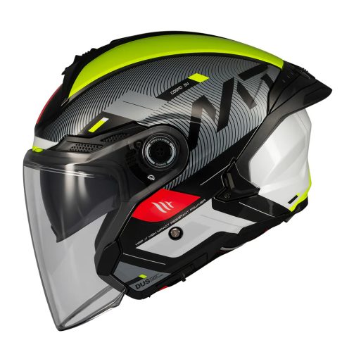 Casca Mt Helmets Cosmo SV Silence B3 galben fluor lucios