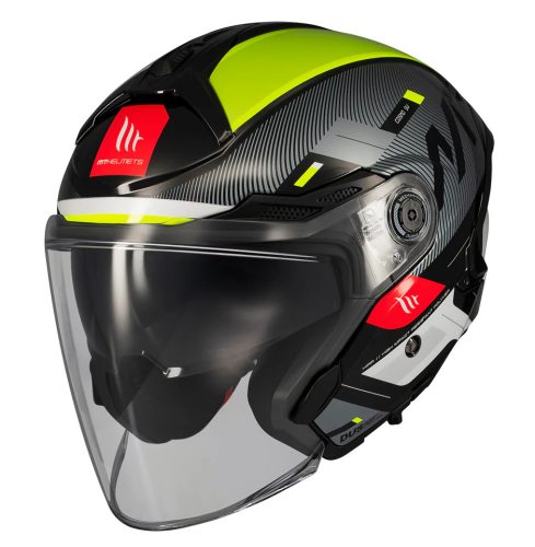 Casca Mt Helmets Cosmo SV Silence B3 galben fluor lucios