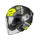 Casca Mt Helmets Cosmo SV Arrow B3 galben fluor mat
