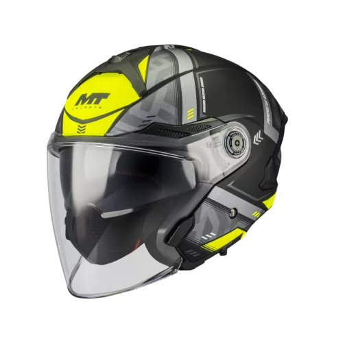 Casca Mt Helmets Cosmo SV Arrow B3 galben fluor mat