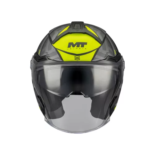 Casca Mt Helmets Cosmo SV Arrow B3 galben fluor mat