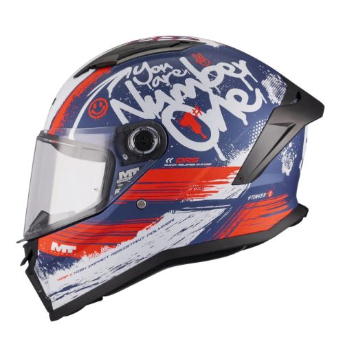 Casca Mt Helmets Stinger 2 Kids Rocket C17 albastru/rosu mat