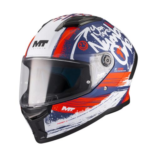 Casca Mt Helmets Stinger 2 Kids Rocket C17 albastru/rosu mat