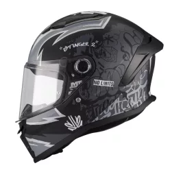 Casca Mt Helmets Stinger 2 Kids Tagger B2 negru mat