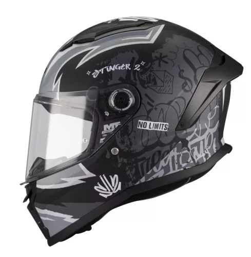 Casca Mt Helmets Stinger 2 Kids Tagger B2 negru mat