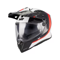 Casca Mt Helmets Track SV Nomad A15 negru/alb/rosu lucios