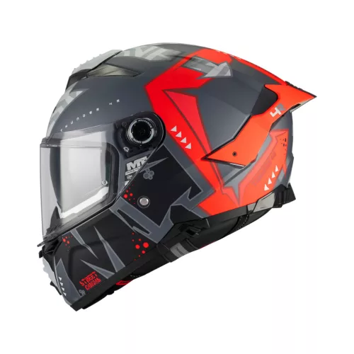Casca Mt Helmets Thunder 4 R SV Canvas C5 rosu mat