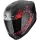 Casca Scorpion EXO-391 WOLF Negru Mat Argintiu Rosu