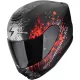 Casca Scorpion EXO-391 WOLF Negru Mat Argintiu Rosu