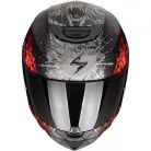 Casca Scorpion EXO-391 WOLF Negru Mat Argintiu Rosu