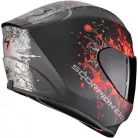 Casca Scorpion EXO-391 WOLF Negru Mat Argintiu Rosu