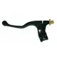 Manetă frână scurtă cu suport Bihr aluminiu turnat negru universală 14-0105