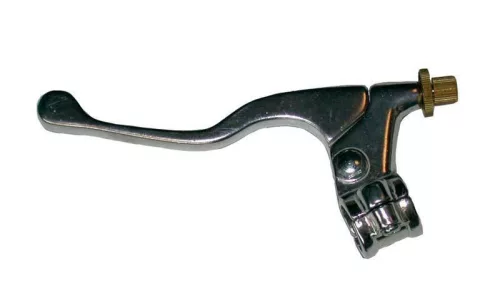 Manetă ambreiaj scurtă cu suport Bihr aluminiu turnat lustruit universală 14-0106