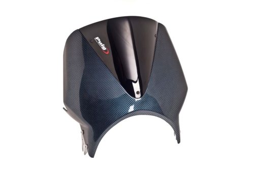 Windshield PUIG RETROVISIONS 003CN carbon look Negru