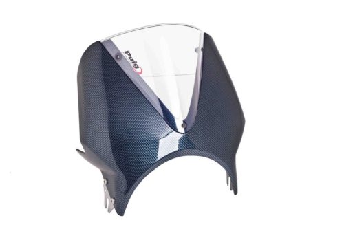 Windshield PUIG RETROVISIONS 003CW carbon look transparent