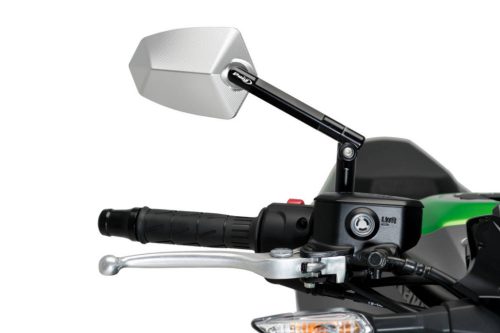 Oglinda retrovizoare PUIG GT.1 020ND black / anodized aluminium dreapta
