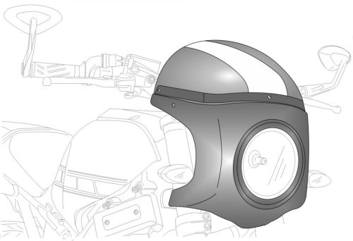 Windshield PUIG RETROVISIONS 0547H carbon look smoke
