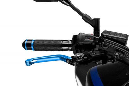 Brake lever without adapter PUIG 3.0 110AP foldable albastru/argintiu